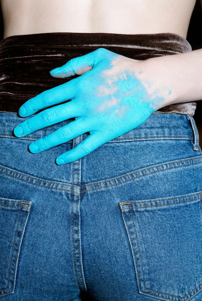 Blue hand texture reference